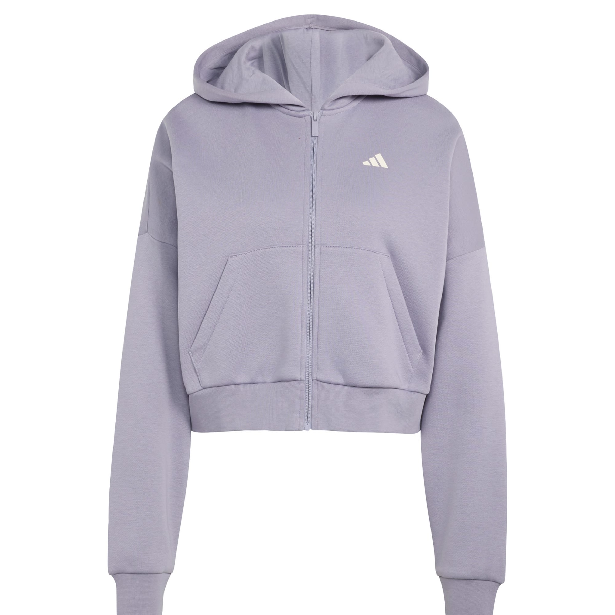 ADIDAS SPORTSWEAR - Casaco de treino em moletão 'Studio' em roxo: frente