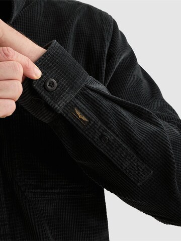 PME Legend Regular Fit Skjorte 'Shirt with waffle texture and chest pocket' i blå