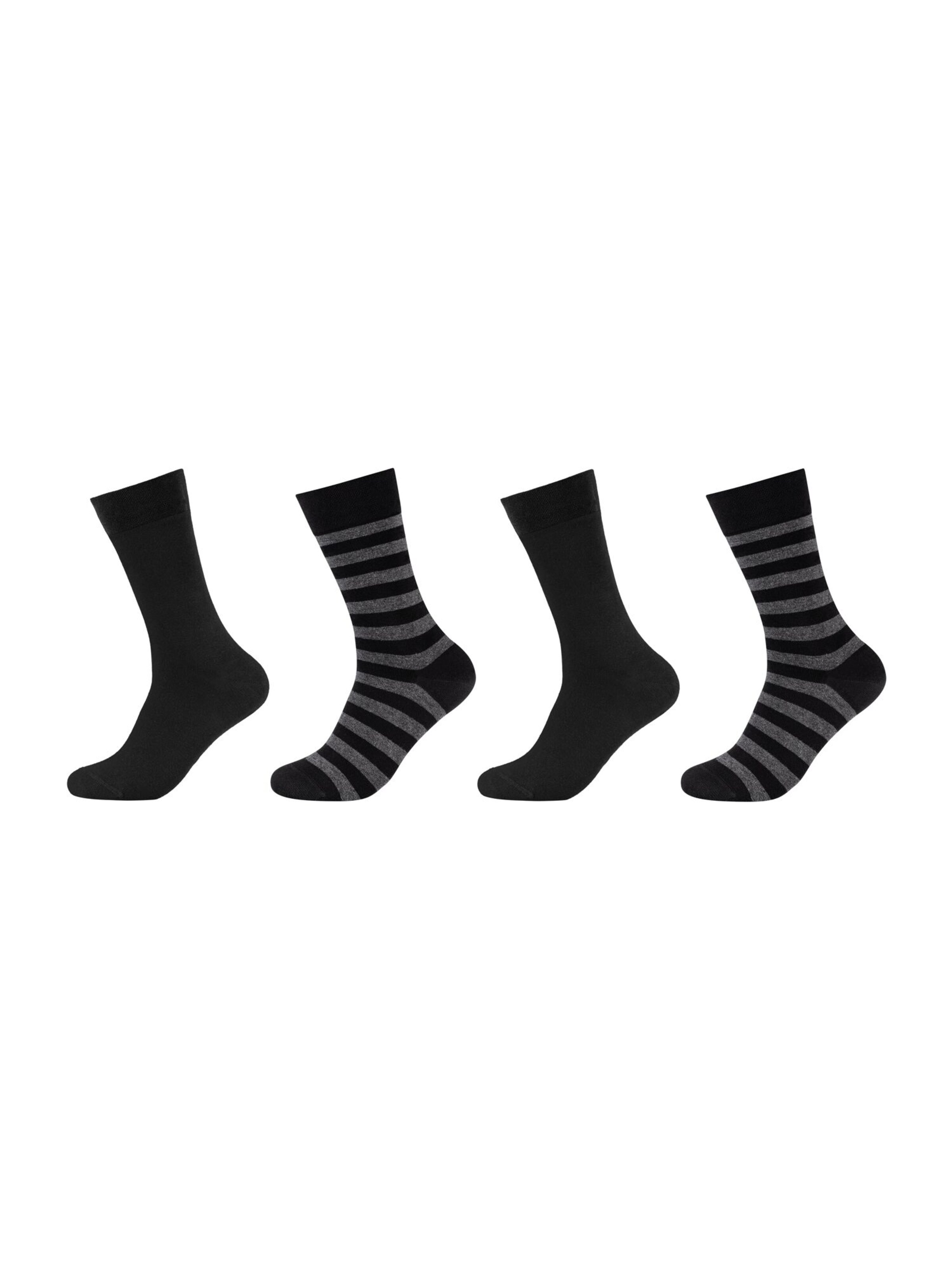 camano Socken in Schwarz: Vorderseite
