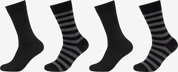 camano Socken in Schwarz: Vorderseite