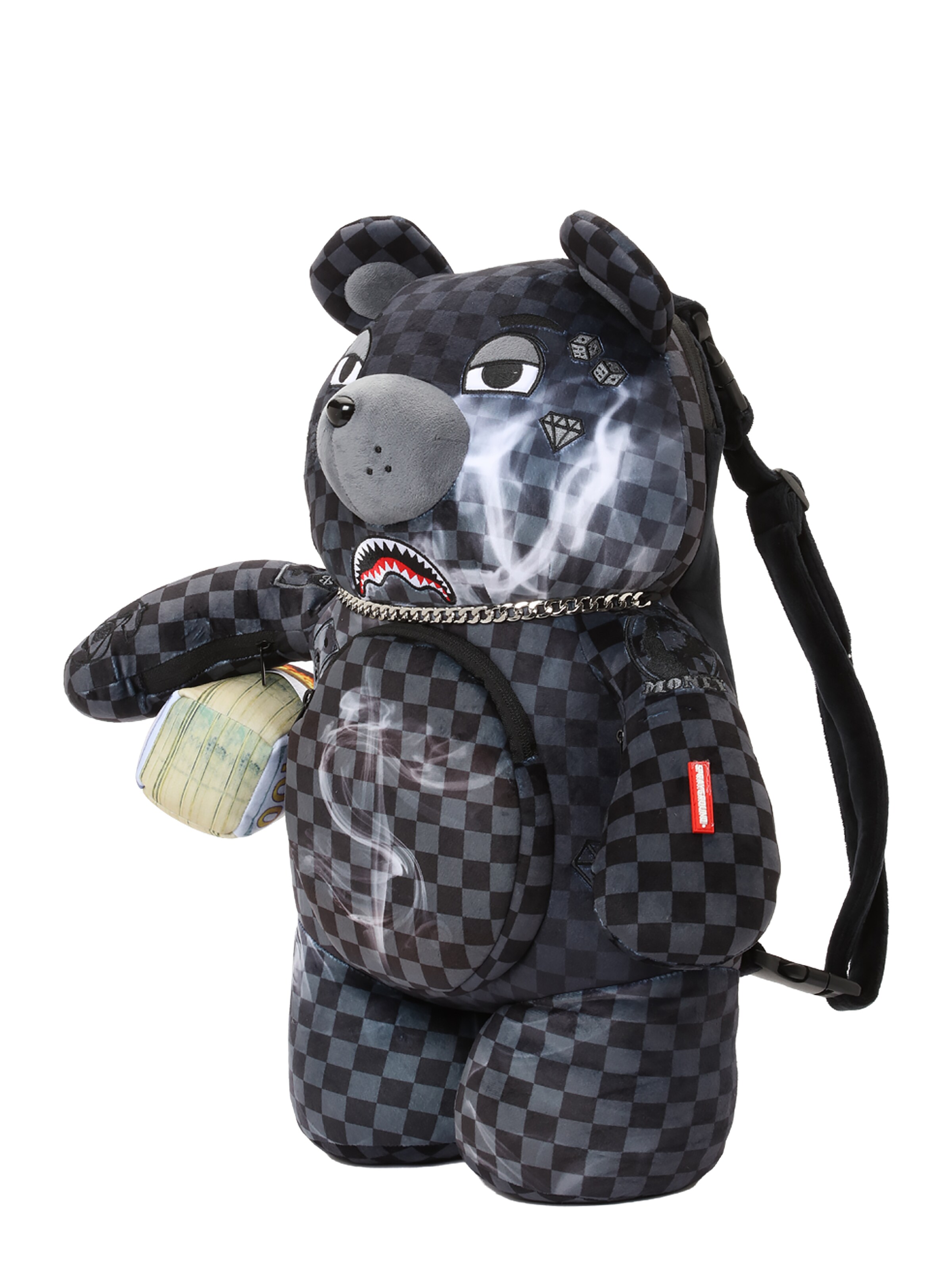 Sprayground Backpack 'SMOKE MONEYBEAR' in Black