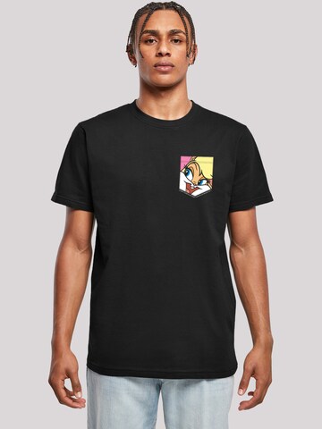 F4NT4STIC Shirt 'Looney Tunes Lola Bunny Face' in Zwart: voorkant