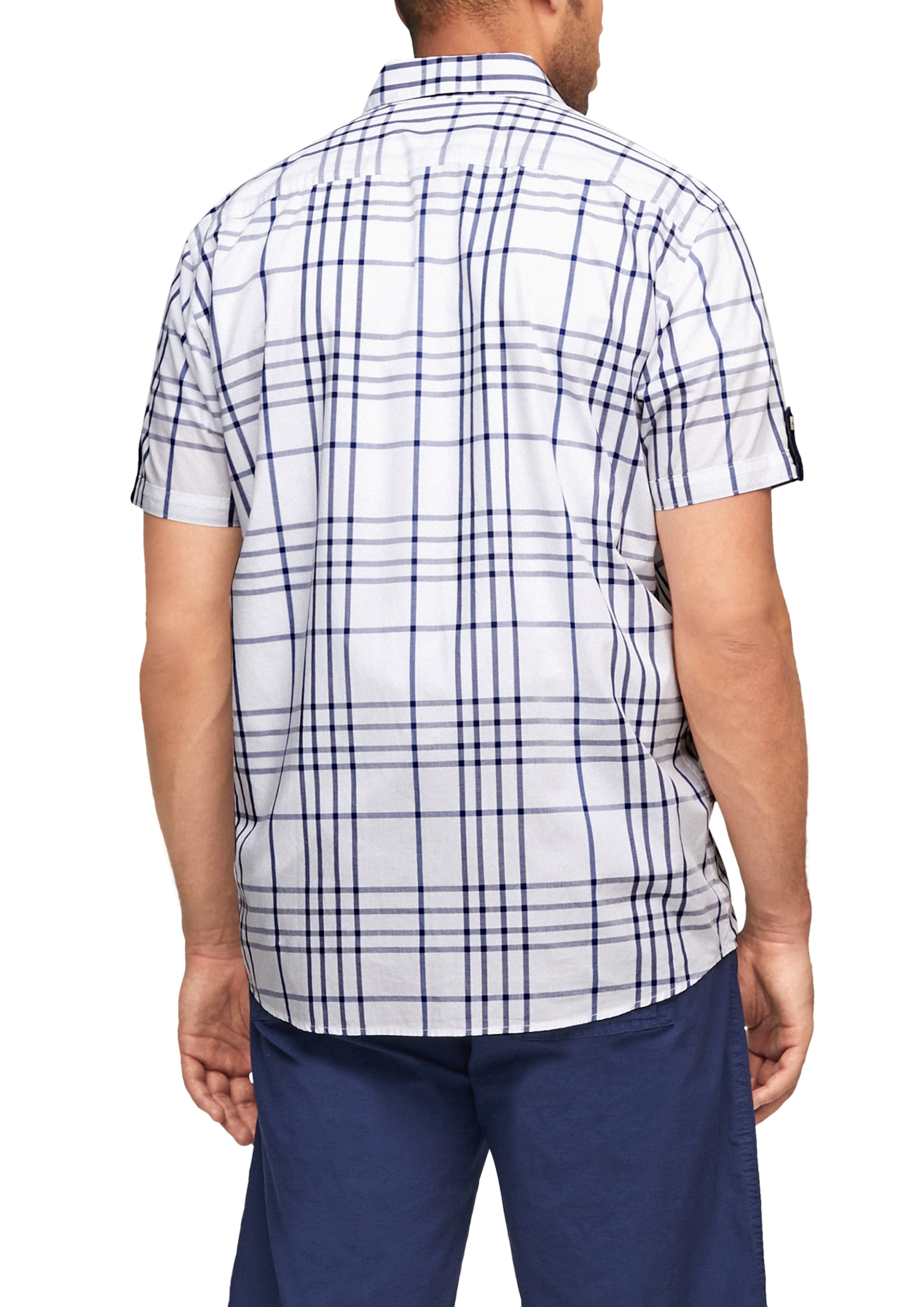 Männer Große Größen s.Oliver Regular: Hemd mit Karomuster in Weiß - MI79579