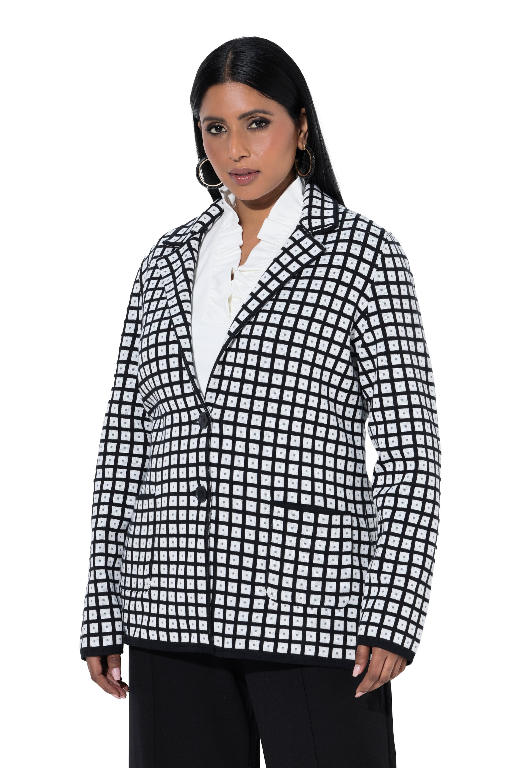 Ulla Popken Blazers in Wit: voorkant