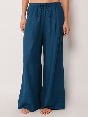 CALZEDONIA Wide leg Pants 'Palazzo' in Blue: front