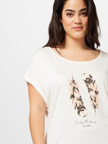 ABOUT YOU Curvy - Camiseta 'Maja' en blanco