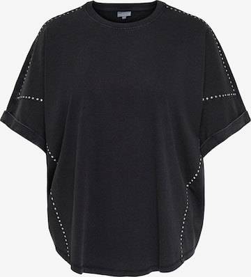 ONLY Carmakoma - Camiseta talla grande 'CARJAYLIA' en negro: frente
