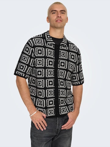 Only & Sons Comfort Fit Hemd in Schwarz