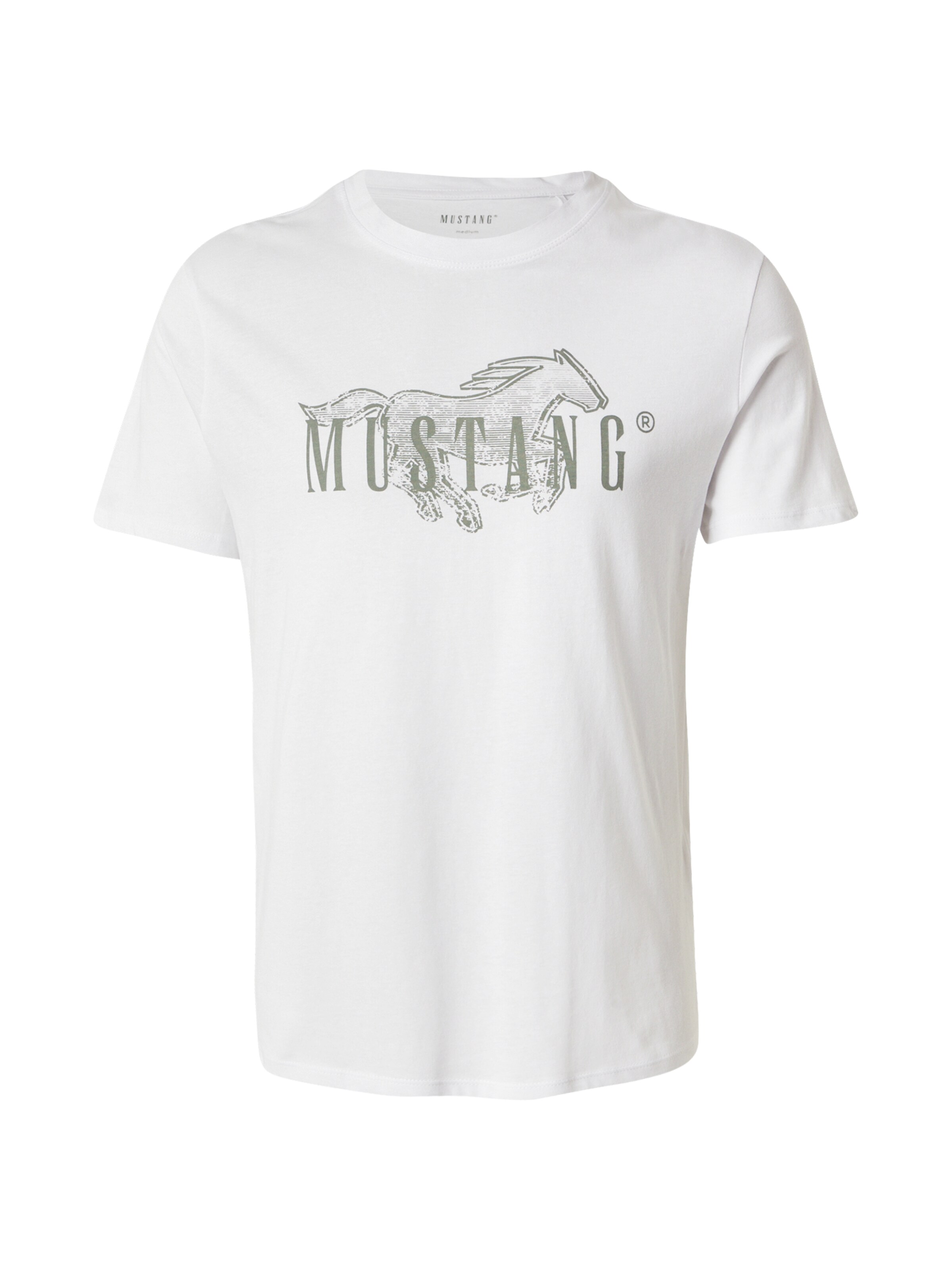 MUSTANG Тениска 'Austin' в бяло: отпред