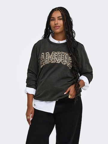 ONLY Carmakoma - Sudadera 'CARLINETT' en negro: frente
