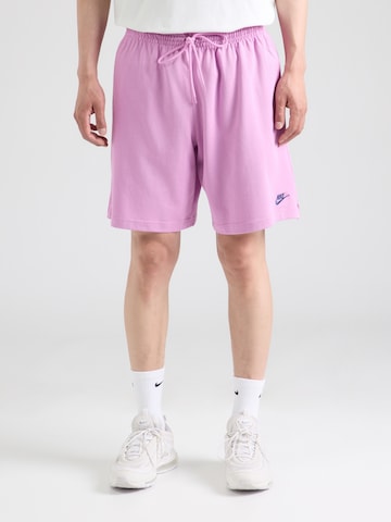 Nike Sportswear Loosefit Kalhoty 'CLUB' – pink: přední strana