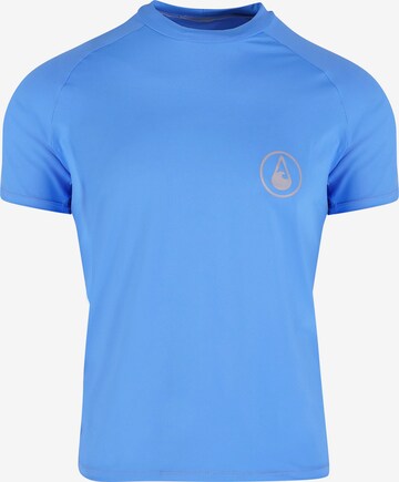 T-shirt fonctionnel ' Rash Guard ' Wave Hawaii en bleu : devant