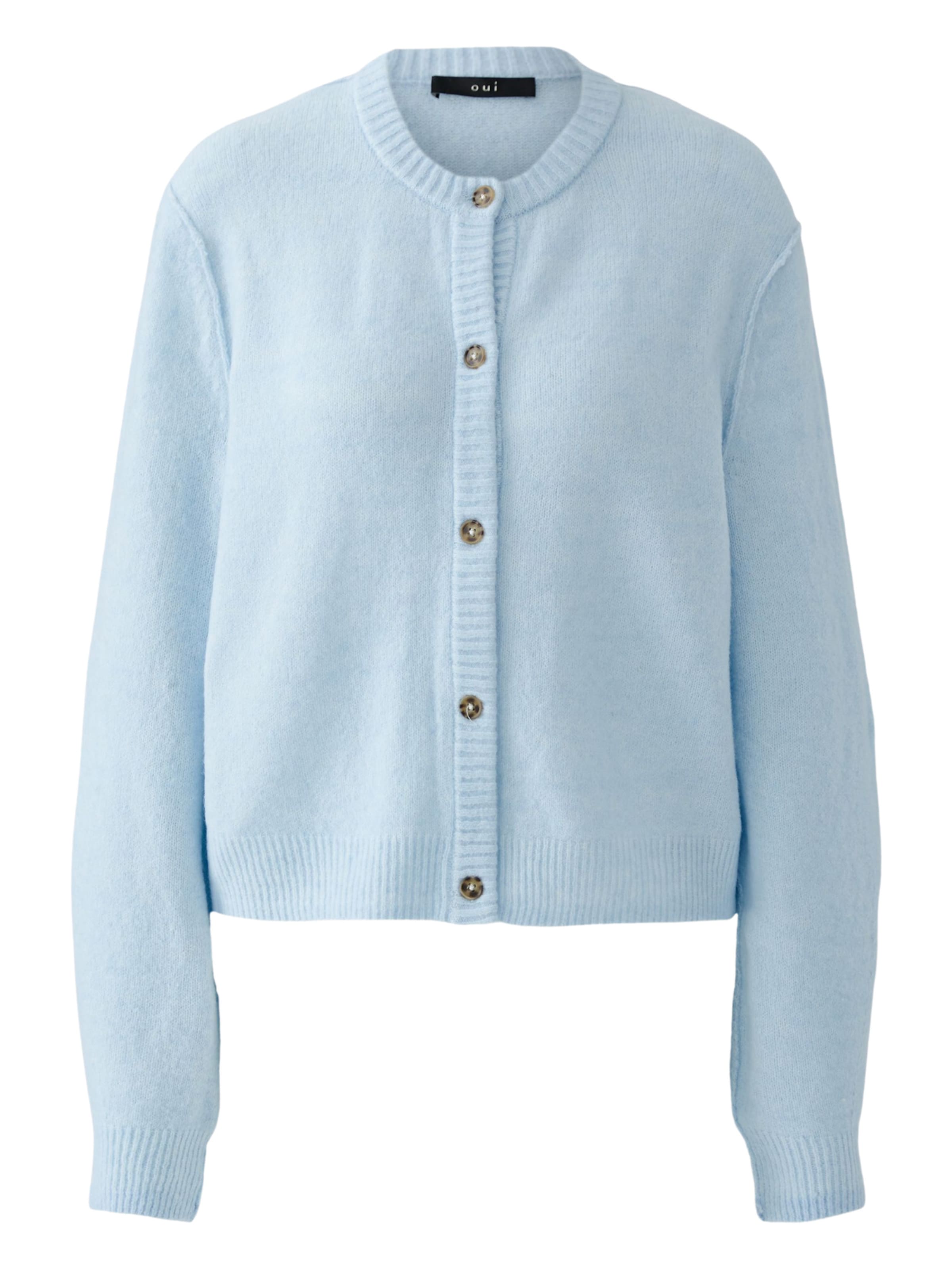 OUI Knit Cardigan 'Ilaya' in Blue: front