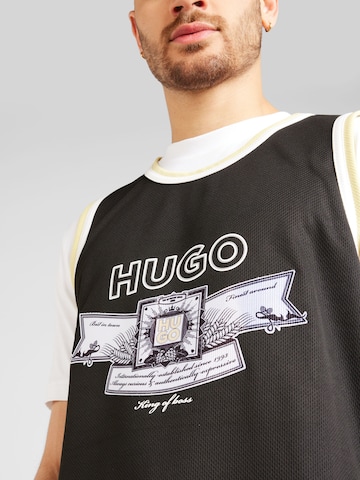 HUGO T-shirt 'Drapes' i svart