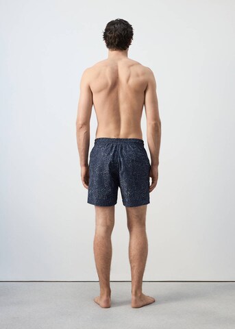 MANGO MAN Board Shorts 'Flower' in Blue