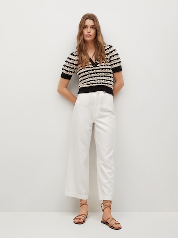 MANGO Wide leg Broek in Wit