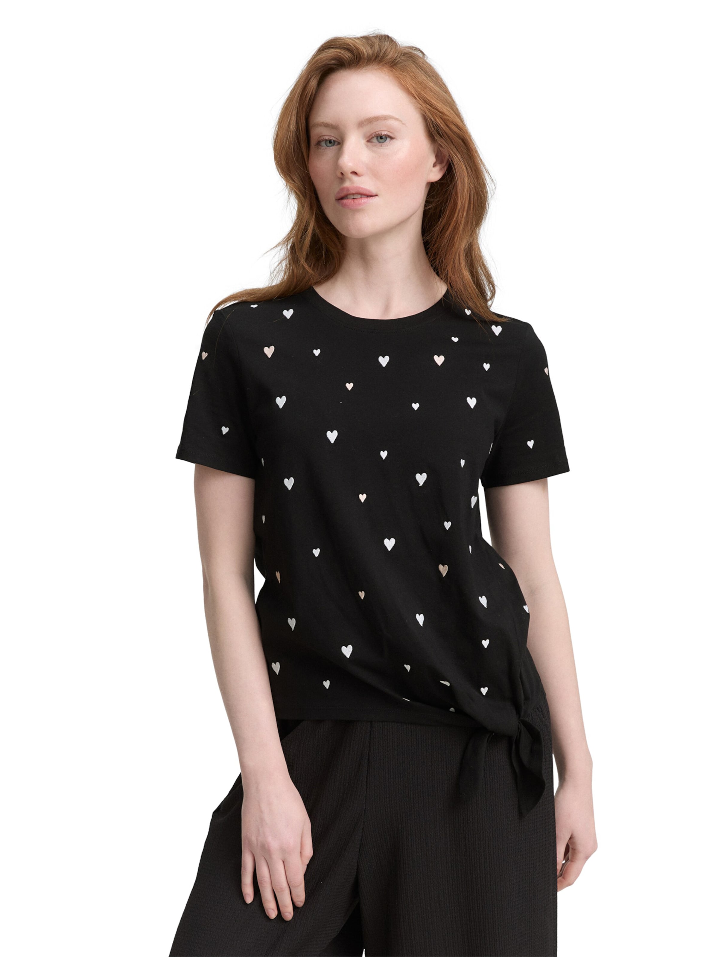 TOM TAILOR Shirt in Black: front