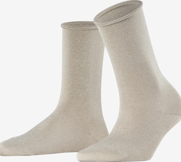 FALKE Socken 'Shiny' in Silber: Vorderseite