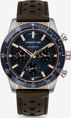 Montre à affichage analogique 'Turchino' CERRUTI 1881 en bleu : devant