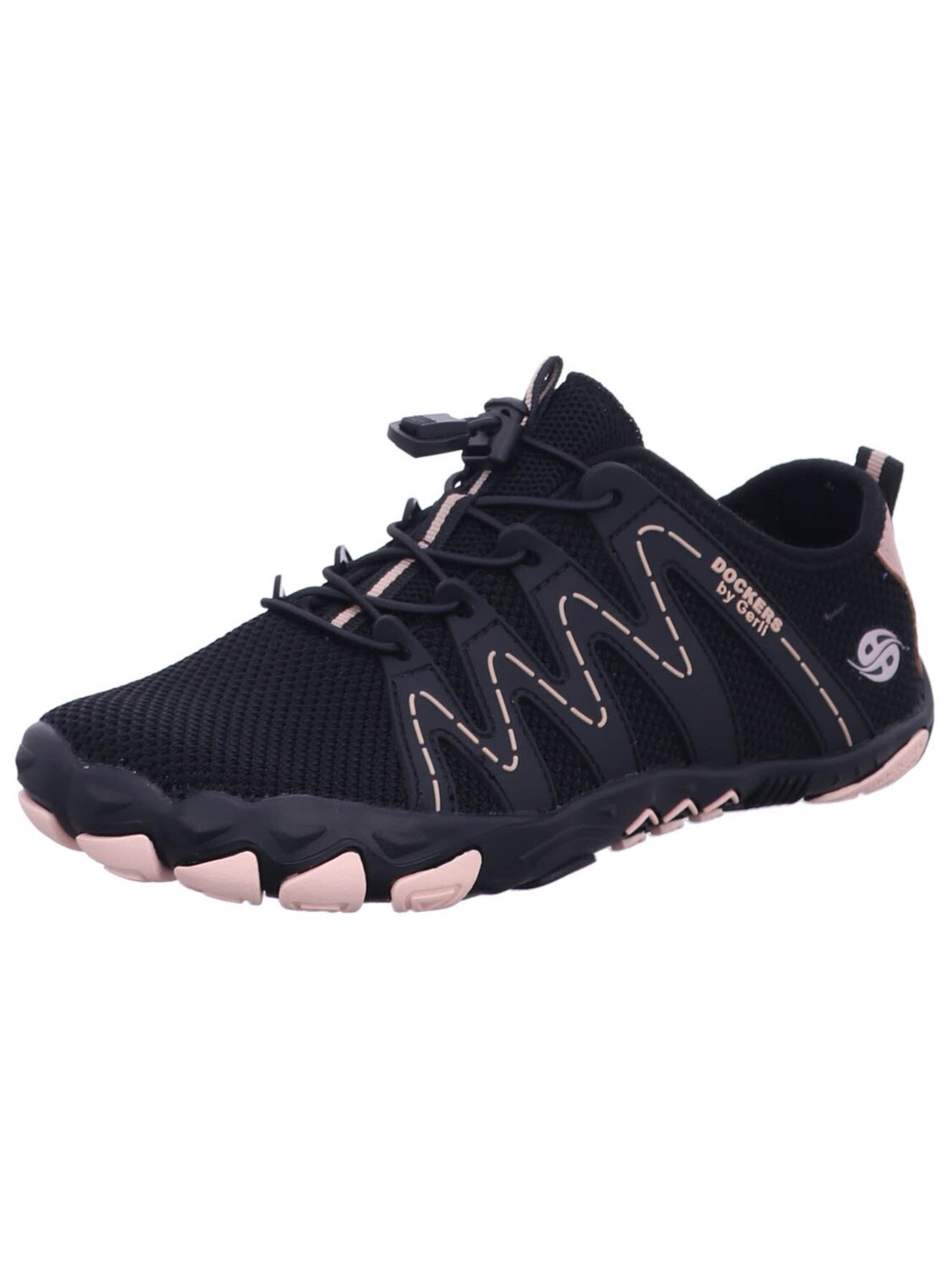 Dockers by Gerli - Zapatillas de fútbol 'Sneaker Low Damen 56MH202 700 176 Kunststoff (Synthetik) in schwarz' en negro: frente