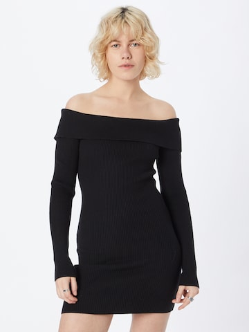 Edikted Knitted dress 'Emma' in Black: front