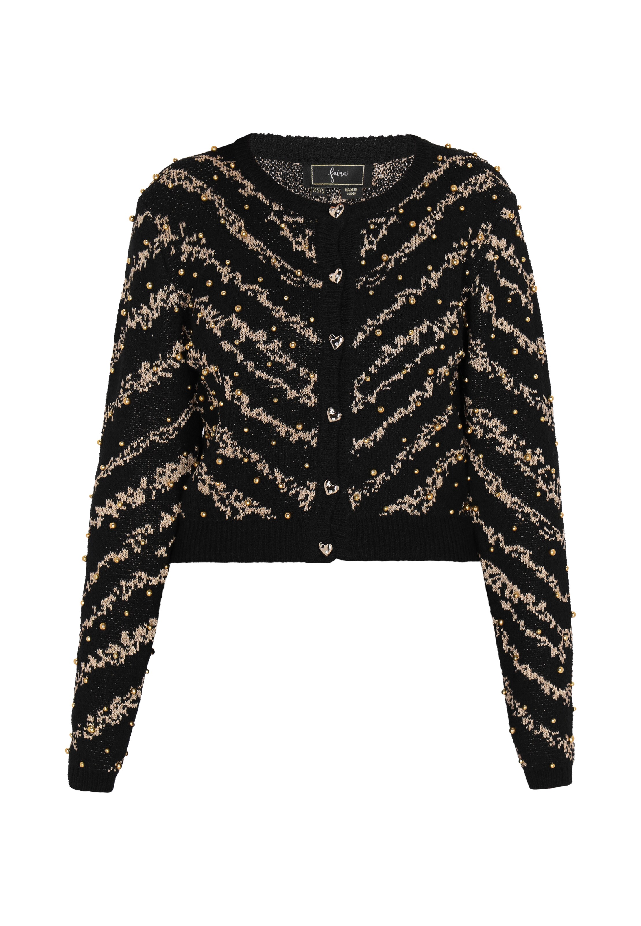 Cardigan faina en noir : devant