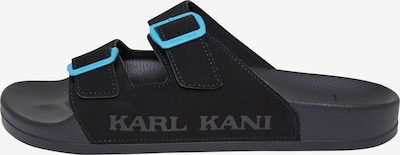 Karl Kani Pantolette ' W000019' in cyanblau / schwarz, Produktansicht