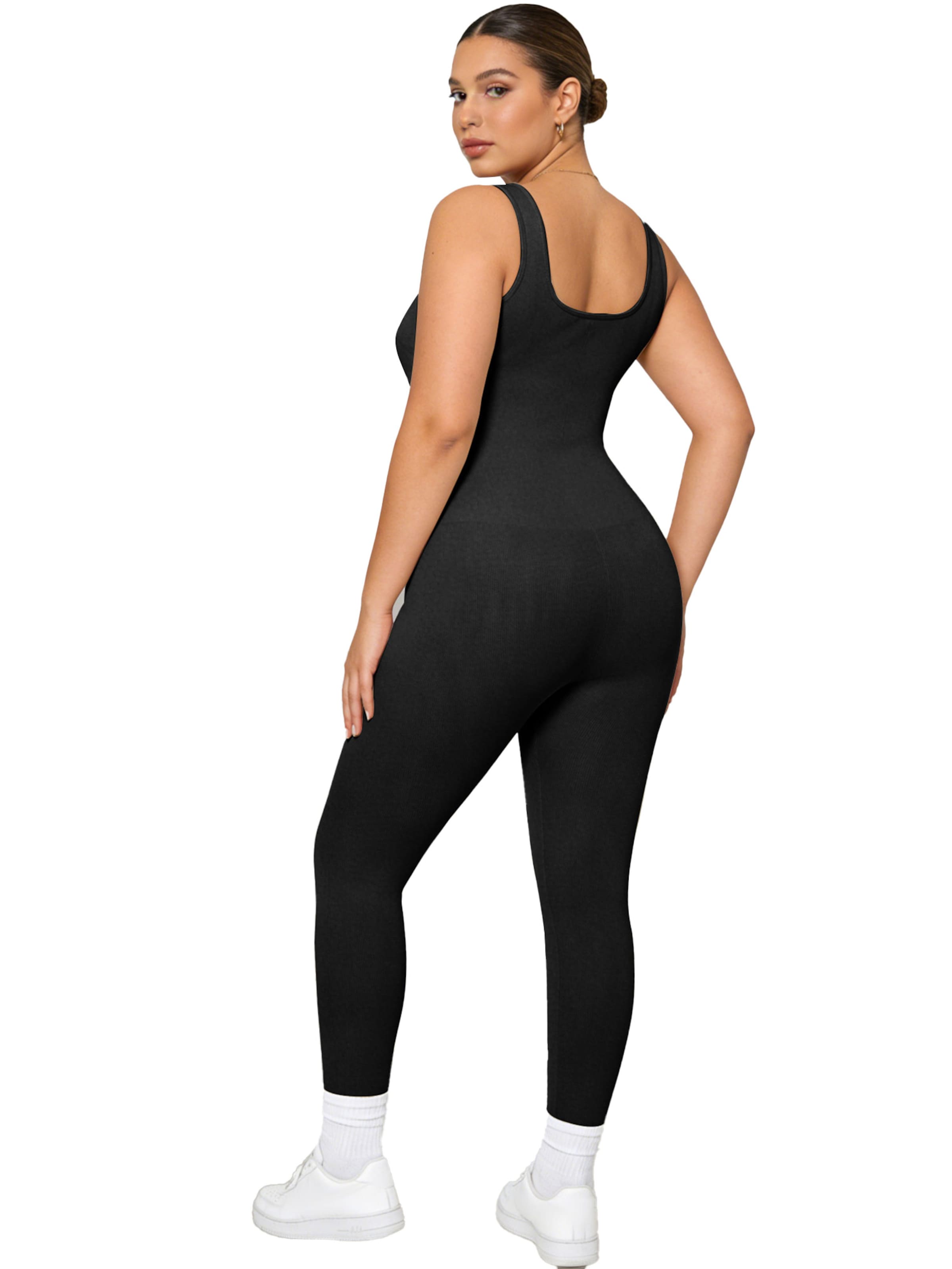 MEETWEE Athletic Bodysuit in Black