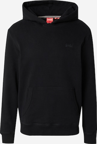 Sweat-shirt 'Essential' Superdry en noir : devant