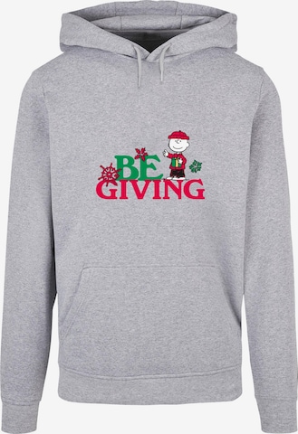 Merchcode Sweatshirt 'Peanuts Be Giving' in Grey: front