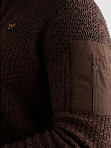 Vestes en maille 'Cardigan with zipper closure and flight pocket' PME Legend en marron