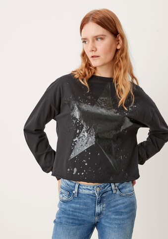 QS Sweatshirt in Schwarz: predná strana