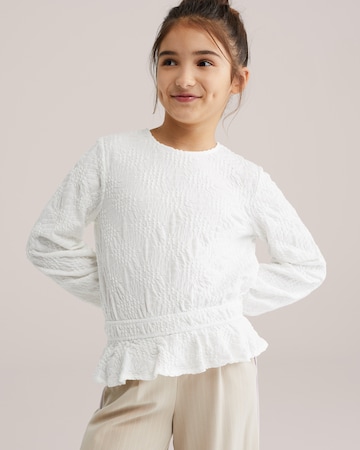 WE Fashion Блуза в бяло: отпред