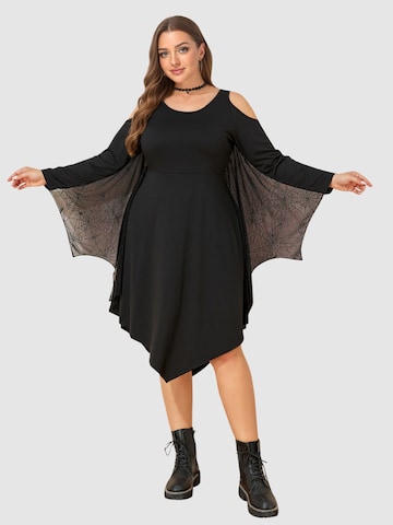 LapaPlus Jurk 'Women Dress' in Zwart: voorkant