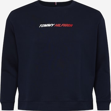 Tommy Hilfiger Curve كنزة رياضية بلون أزرق: الأمام