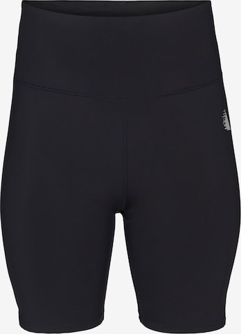 Active by Zizzi Skinny Sportshorts 'ASUS' in Schwarz: predná strana