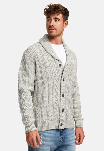 INDICODE JEANS Gebreid vest ' Ilterly ' in Grijs