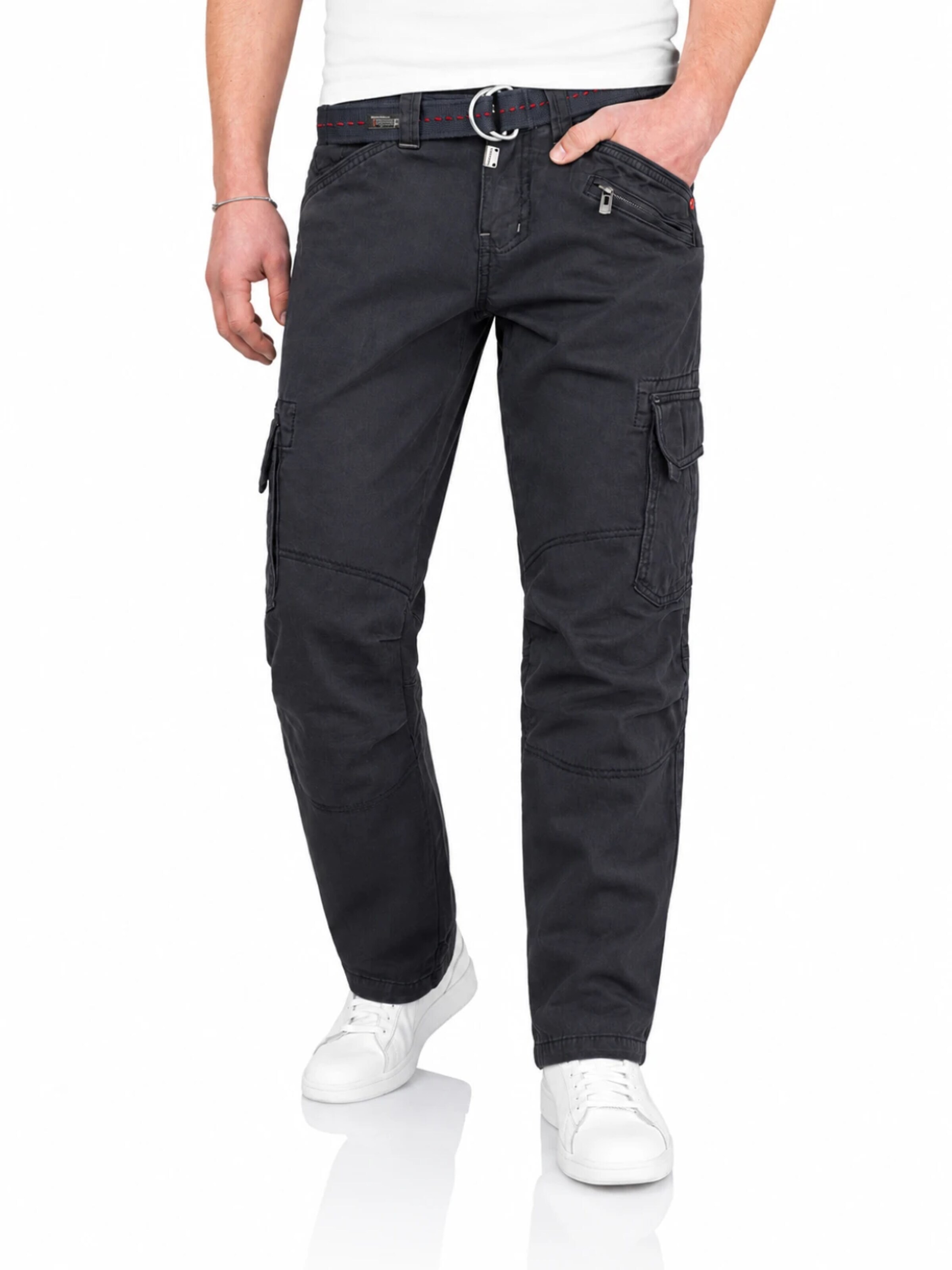 TIMEZONE Regular Cargo Pants in Blue: front