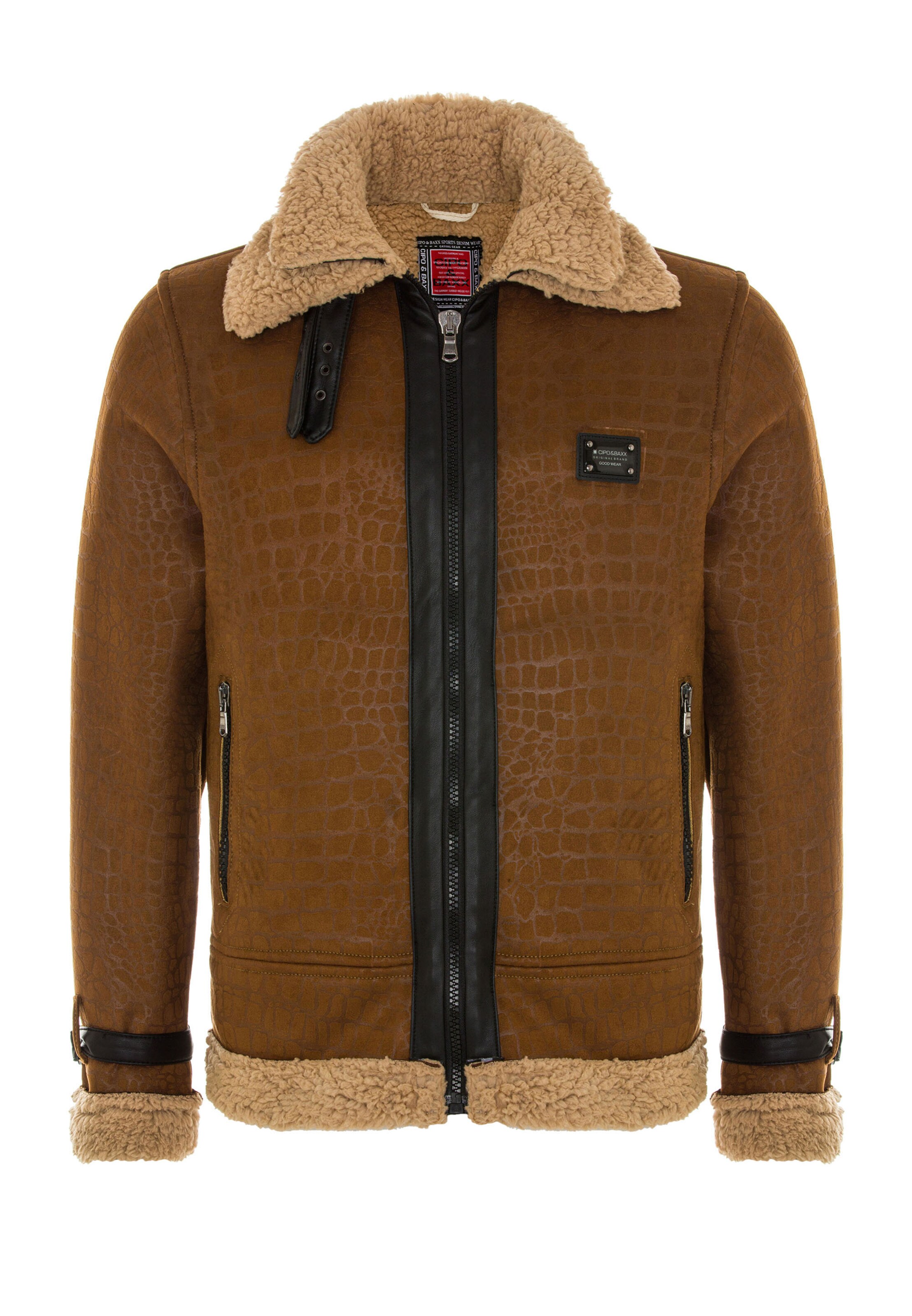 CIPO & BAXX Tussenjas in Bruin: voorkant