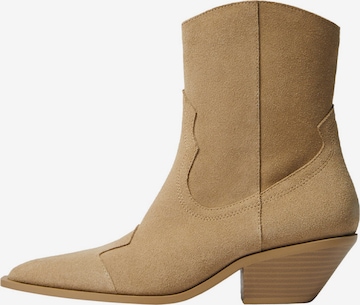 Bershka Ankle boots in Beige