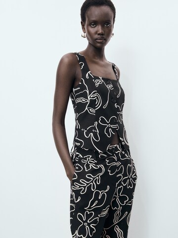 MANGO Suit vest 'LIZA' in Black: front