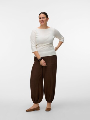 Vero Moda Curve Loosefit Broek 'VMLifina' in Bruin