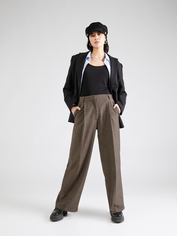 TOPSHOP Wide Leg Hose in Braun