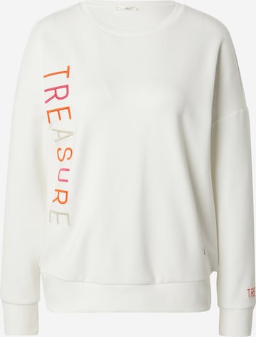 Key Largo Sweatshirt 'TREASURE' in Weiß: predná strana