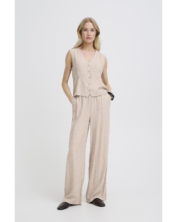 b.young Wide leg Broek 'BYFALAKKA' in Beige