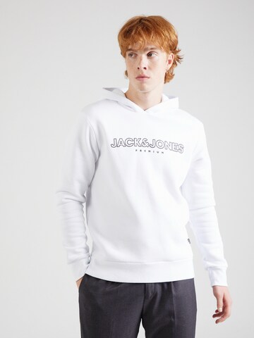 JACK & JONES Sweatshirt 'JASON' in Wit: voorkant