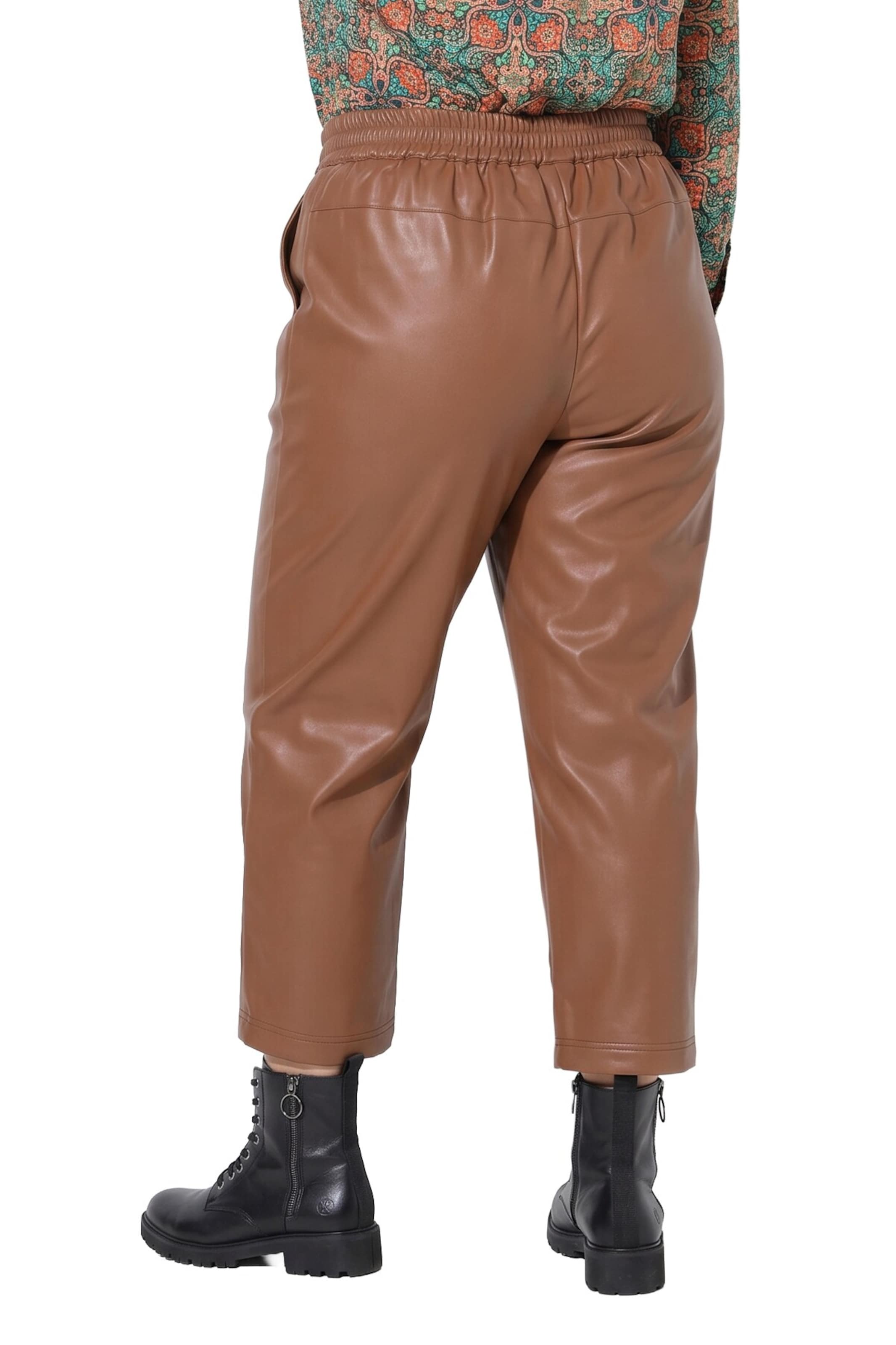 Ulla Popken Wide leg Trousers in Bronze