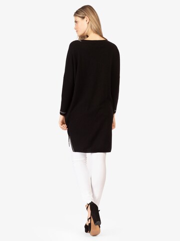 Rainbow Cashmere Knitted dress in Black