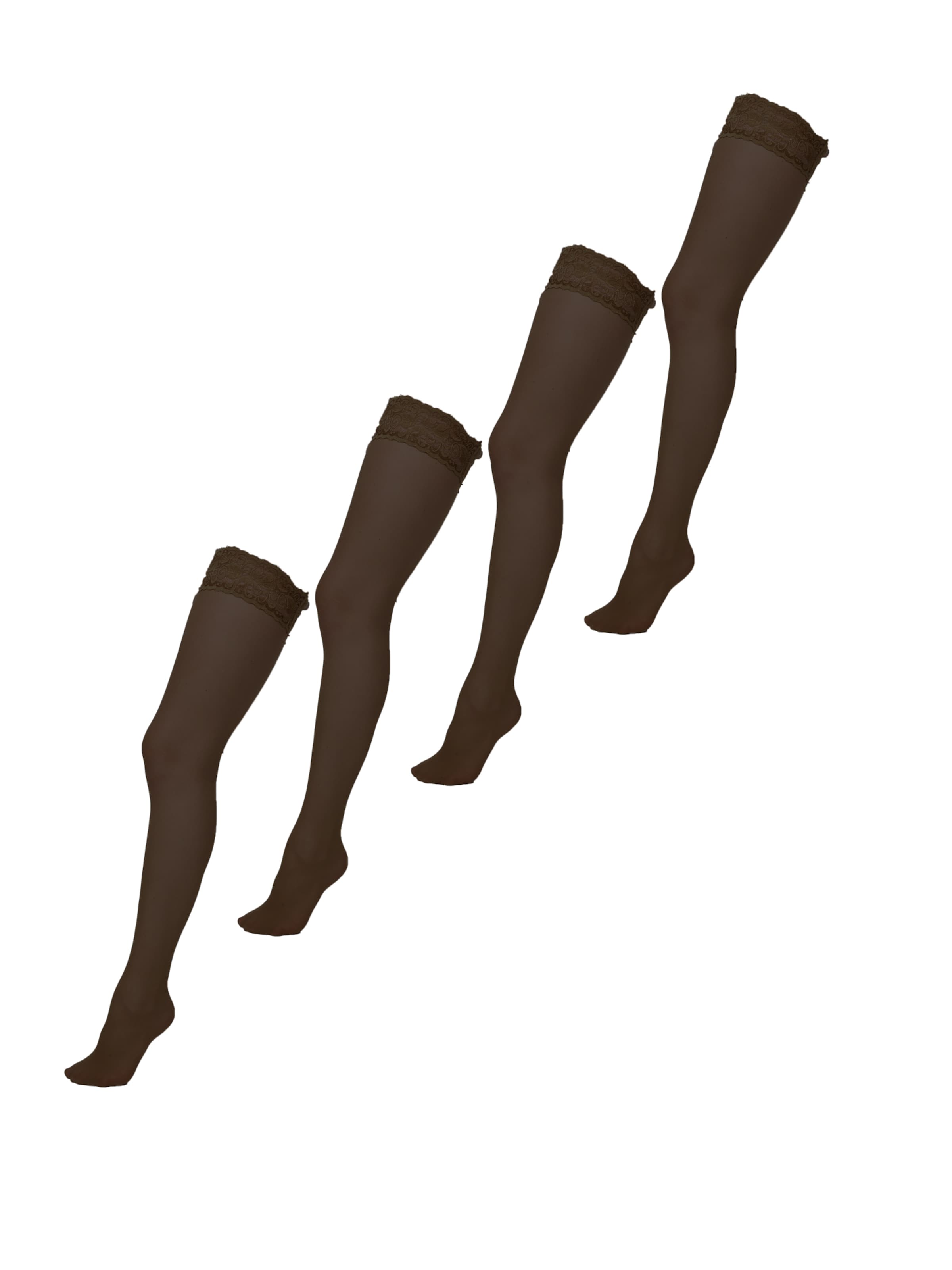 Nur Die Kousen 'Goodbye Laufmaschen' in Zwart: voorkant