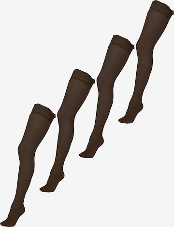 Nur Die Hold-up stockings 'Goodbye Laufmaschen' in Black: front